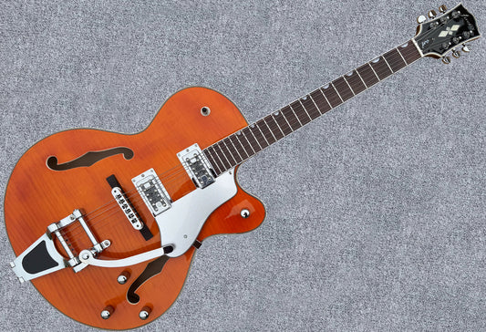 New Firefly Full Hollow Body Guitar(Transparent Orange Color)