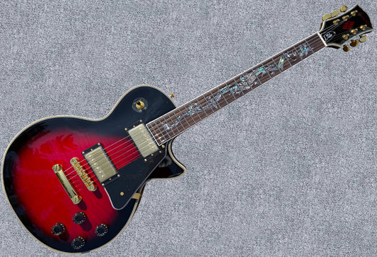 New Firefly FFSP Electric Guitar with Dragon Inlay (Redburst Color)