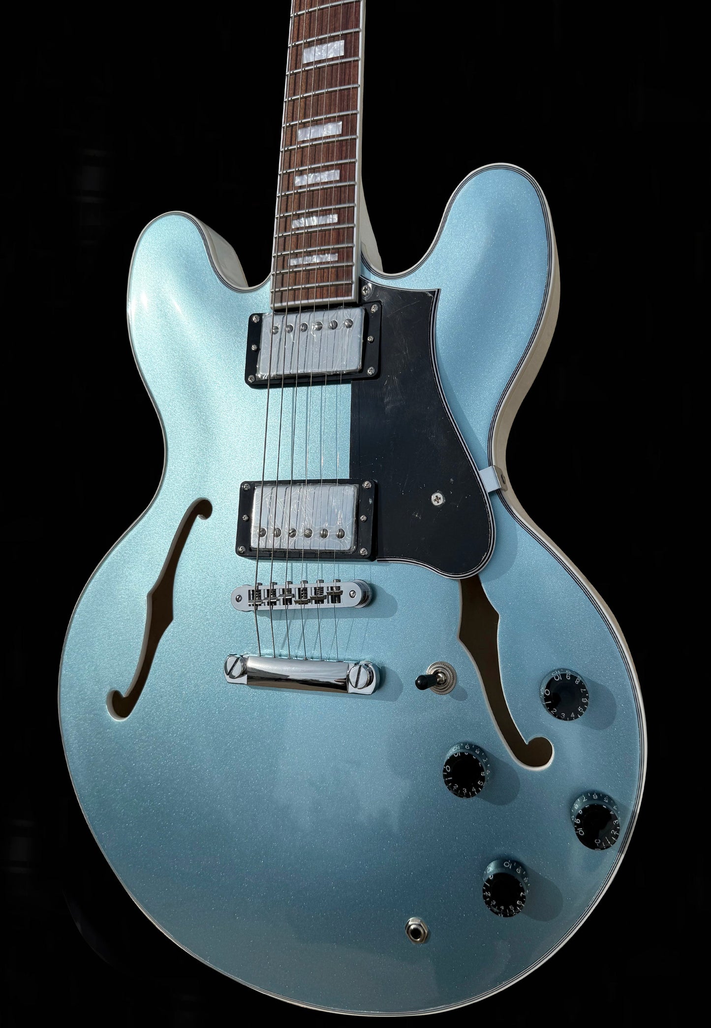 Firefly FF338PRO Full Size Semi Hollow body Electric Guitar (Metallic Blue Color)